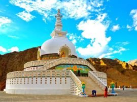 Shanti Stupa in Leh